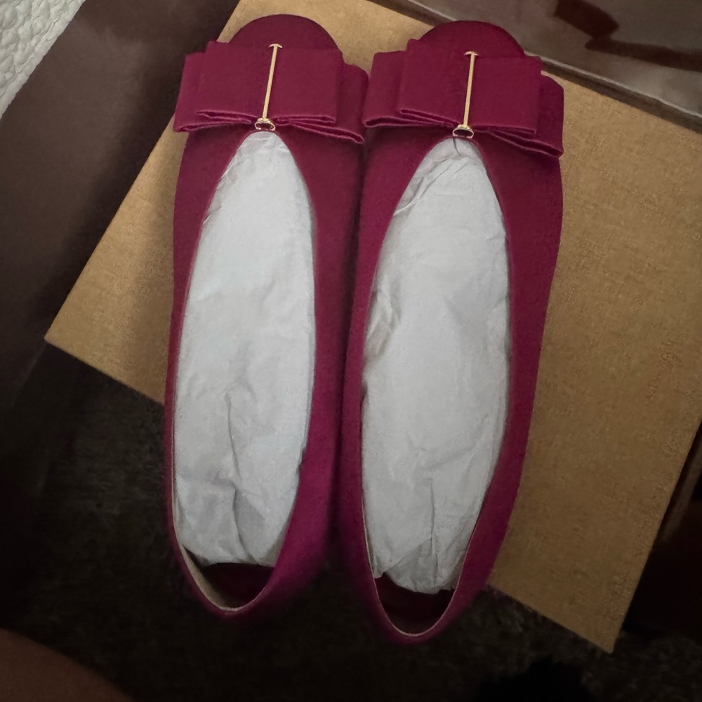Carolina Herrera Lacito Insignia Satin Ballet flats